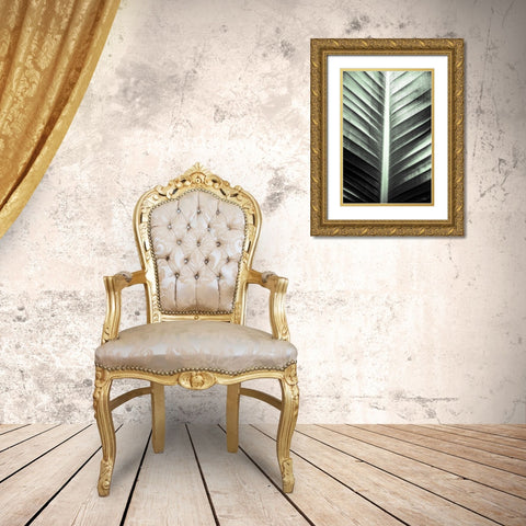 Leaf Lines Gold Ornate Wood Framed Art Print with Double Matting by Quillen, Donnie