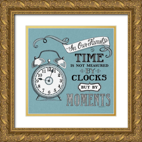 In Our Family Gold Ornate Wood Framed Art Print with Double Matting by Strain, Deb