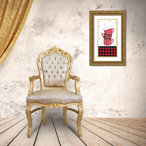 Hot Cocoa And Christmas Movies Gold Ornate Wood Framed Art Print with Double Matting by Strain, Deb