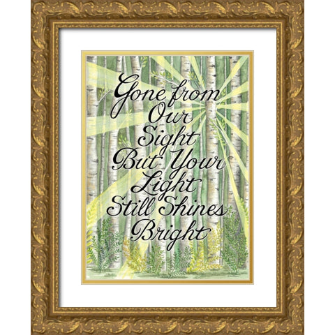 Gone From Our Sight Gold Ornate Wood Framed Art Print with Double Matting by Strain, Deb
