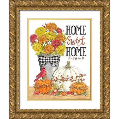 Windy Day at the Shore     Gold Ornate Wood Framed Art Print with Double Matting by Strain, Deb