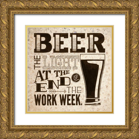 Work Week Gold Ornate Wood Framed Art Print with Double Matting by Strain, Deb