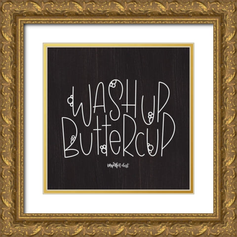 Wash Up Buttercup Gold Ornate Wood Framed Art Print with Double Matting by Imperfect Dust