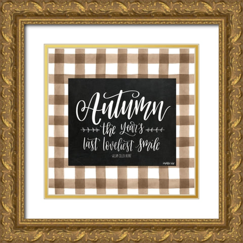 Autumn Gold Ornate Wood Framed Art Print with Double Matting by Imperfect Dust