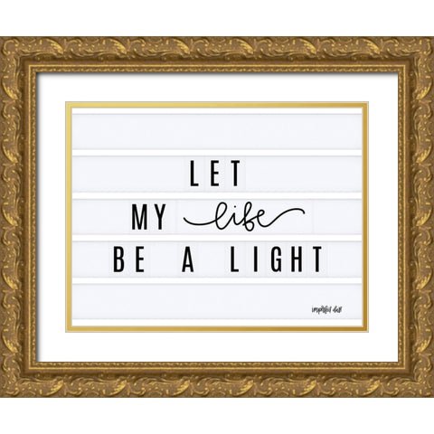 Be a Light Gold Ornate Wood Framed Art Print with Double Matting by Imperfect Dust