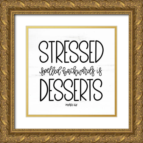 Desserts Gold Ornate Wood Framed Art Print with Double Matting by Imperfect Dust