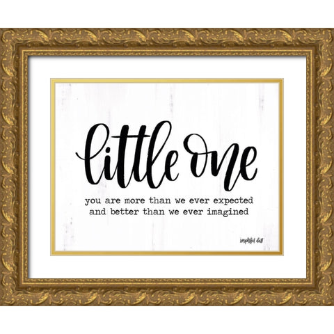 Little One Gold Ornate Wood Framed Art Print with Double Matting by Imperfect Dust