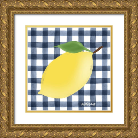 Lemon Gold Ornate Wood Framed Art Print with Double Matting by Imperfect Dust