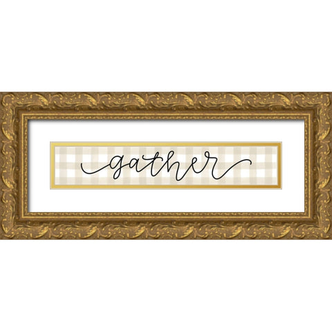 Gather  Gold Ornate Wood Framed Art Print with Double Matting by Imperfect Dust