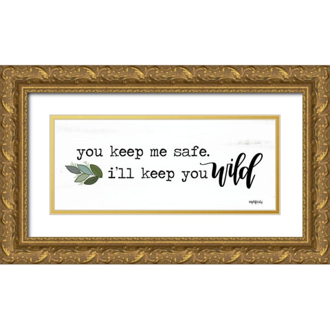 Keep You Wild     Gold Ornate Wood Framed Art Print with Double Matting by Imperfect Dust