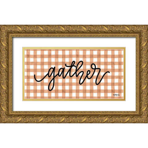 Gather Terracotta Gold Ornate Wood Framed Art Print with Double Matting by Imperfect Dust