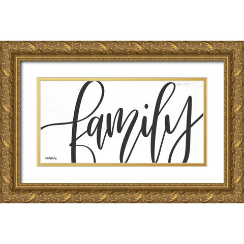 Family Gold Ornate Wood Framed Art Print with Double Matting by Imperfect Dust