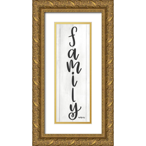 Family Gold Ornate Wood Framed Art Print with Double Matting by Imperfect Dust