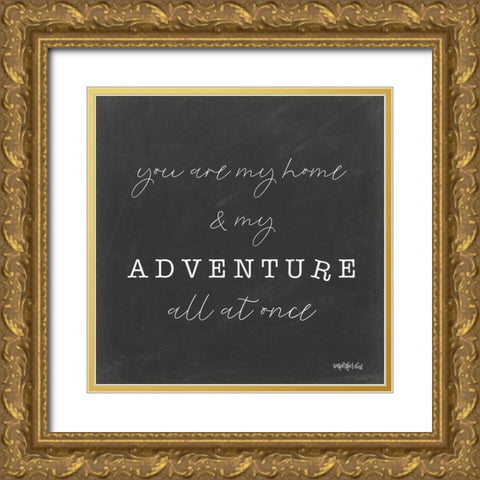 My Adventure  Gold Ornate Wood Framed Art Print with Double Matting by Imperfect Dust