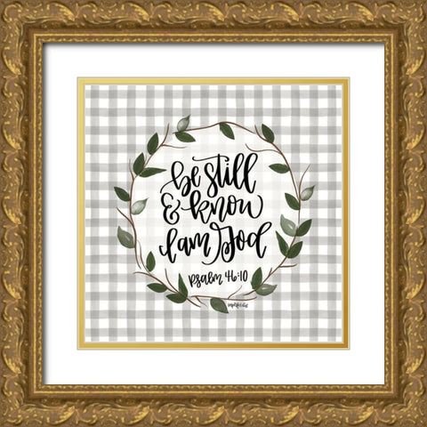 Be Still Gold Ornate Wood Framed Art Print with Double Matting by Imperfect Dust