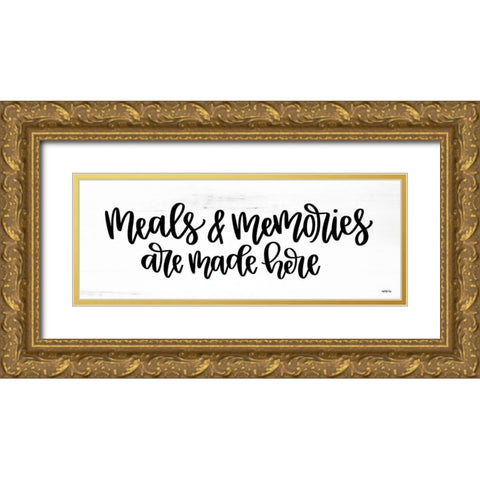 Meals + Memories Gold Ornate Wood Framed Art Print with Double Matting by Imperfect Dust