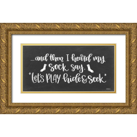 Sock Seek II Gold Ornate Wood Framed Art Print with Double Matting by Imperfect Dust