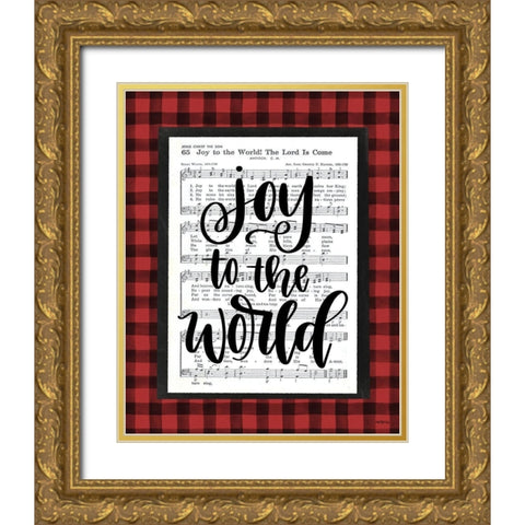 Joy to the World    Gold Ornate Wood Framed Art Print with Double Matting by Imperfect Dust