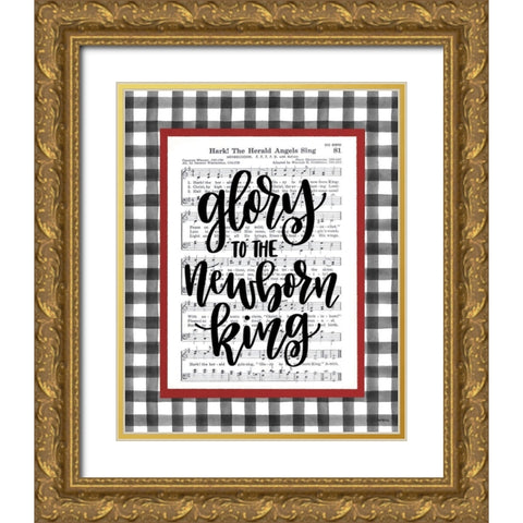 Glory to the Newborn King     Gold Ornate Wood Framed Art Print with Double Matting by Imperfect Dust