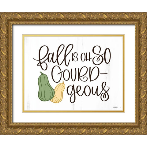 Gourd-geous    Gold Ornate Wood Framed Art Print with Double Matting by Imperfect Dust