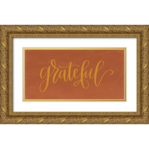 Grateful     Gold Ornate Wood Framed Art Print with Double Matting by Imperfect Dust
