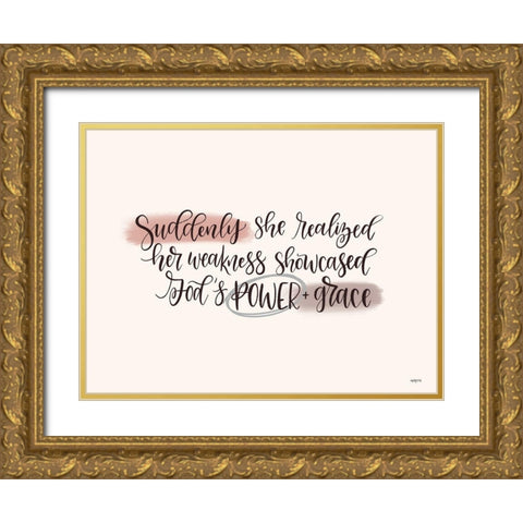 Power and Grace Gold Ornate Wood Framed Art Print with Double Matting by Imperfect Dust