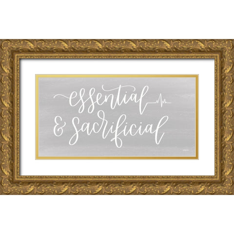Essential and Sacrificial Gold Ornate Wood Framed Art Print with Double Matting by Imperfect Dust