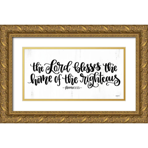The Lord Blesses Gold Ornate Wood Framed Art Print with Double Matting by Imperfect Dust