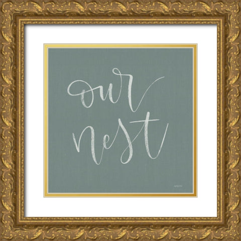Our Nest Gold Ornate Wood Framed Art Print with Double Matting by Imperfect Dust