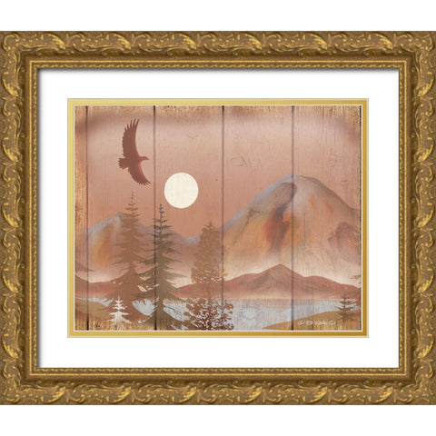 Full Moon I Gold Ornate Wood Framed Art Print with Double Matting by Wargo, Ed