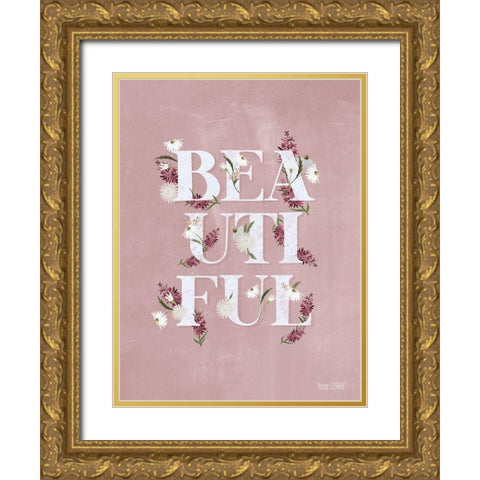 Beautiful Gold Ornate Wood Framed Art Print with Double Matting by House Fenway