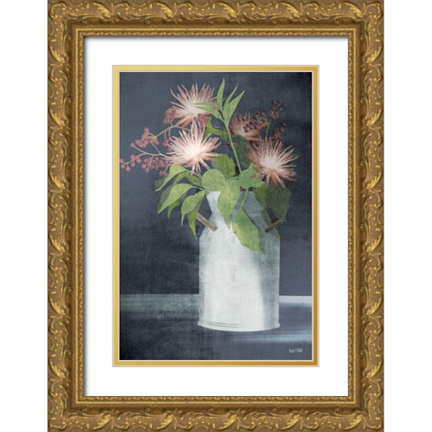 Farmhouse Elderberries Gold Ornate Wood Framed Art Print with Double Matting by House Fenway