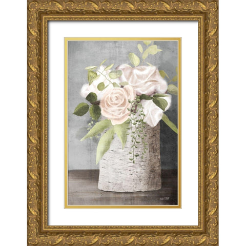 Floral Birch    Gold Ornate Wood Framed Art Print with Double Matting by House Fenway