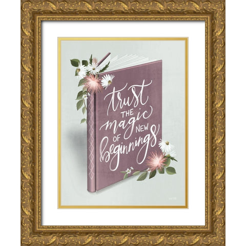 New Beginnings Gold Ornate Wood Framed Art Print with Double Matting by House Fenway