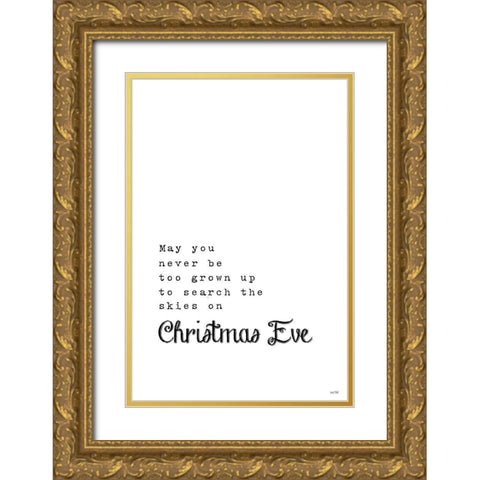 Christmas Skies Gold Ornate Wood Framed Art Print with Double Matting by House Fenway