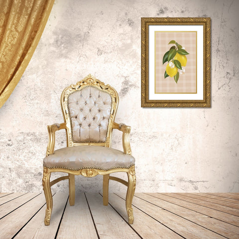 Lemon Botanical I   Gold Ornate Wood Framed Art Print with Double Matting by House Fenway
