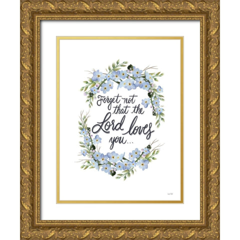 The Lord Loves You Gold Ornate Wood Framed Art Print with Double Matting by House Fenway
