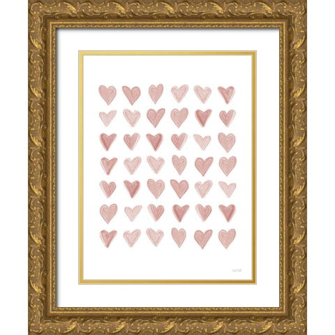 All the Love Gold Ornate Wood Framed Art Print with Double Matting by House Fenway