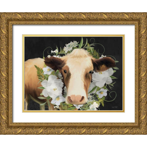 Aggie Gold Ornate Wood Framed Art Print with Double Matting by House Fenway