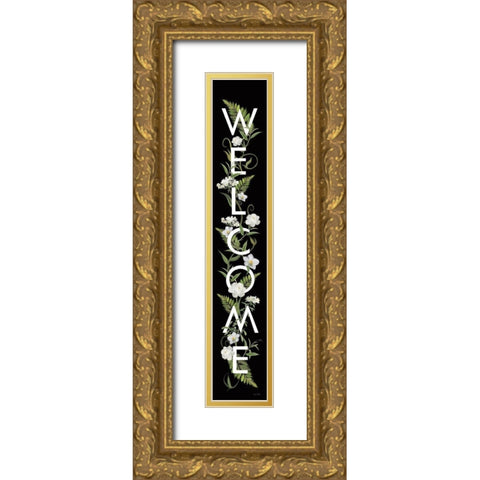 Welcome Sign I Gold Ornate Wood Framed Art Print with Double Matting by House Fenway