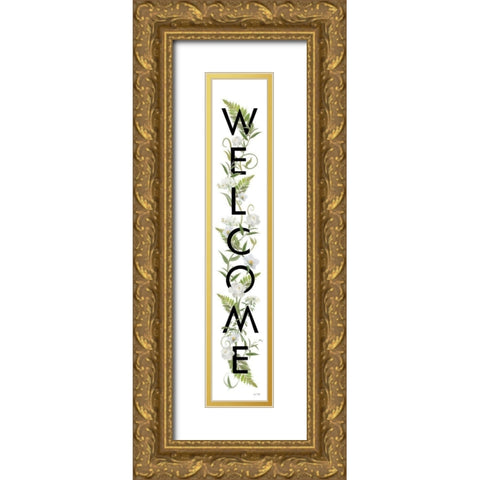 Welcome Sign II Gold Ornate Wood Framed Art Print with Double Matting by House Fenway
