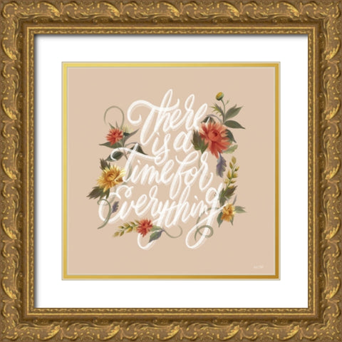 Time for Everything Gold Ornate Wood Framed Art Print with Double Matting by House Fenway