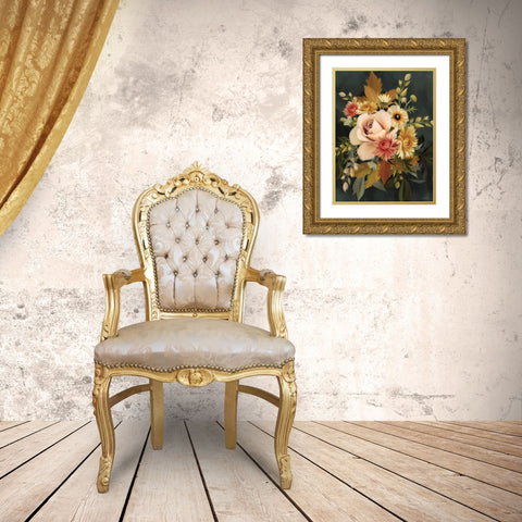 Romantic Autumn I Gold Ornate Wood Framed Art Print with Double Matting by House Fenway
