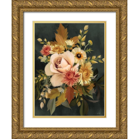 Romantic Autumn I Gold Ornate Wood Framed Art Print with Double Matting by House Fenway