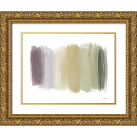 Botanical Abstract Gold Ornate Wood Framed Art Print with Double Matting by House Fenway