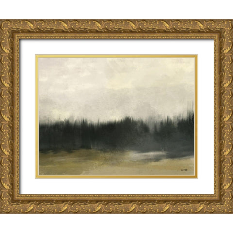 Golden Autumn Gold Ornate Wood Framed Art Print with Double Matting by House Fenway