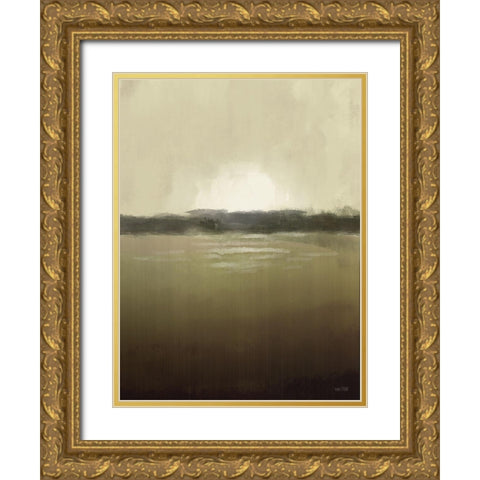 Golden Sunset Gold Ornate Wood Framed Art Print with Double Matting by House Fenway