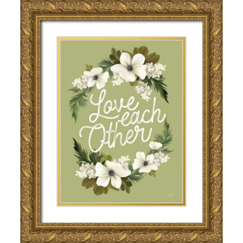 Love Each Other Gold Ornate Wood Framed Art Print with Double Matting by House Fenway