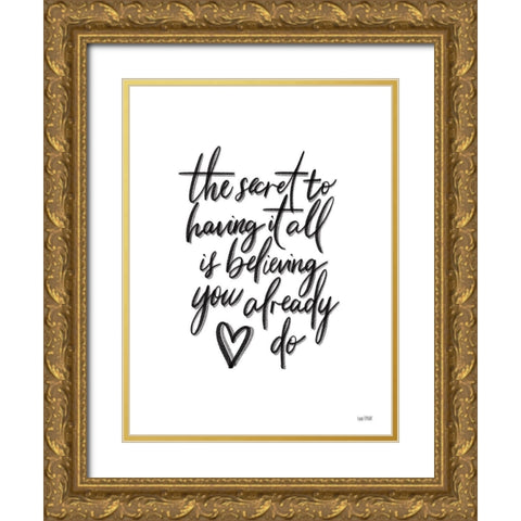 The Secret Gold Ornate Wood Framed Art Print with Double Matting by House Fenway