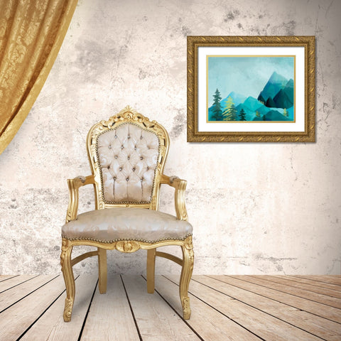 Adventure Awaits III Gold Ornate Wood Framed Art Print with Double Matting by House Fenway